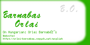 barnabas orlai business card